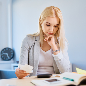 Business owner realizing she is not ready for the April 1 deadline