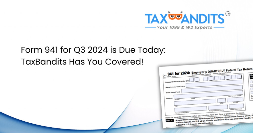 Form 941 deadline for Q3